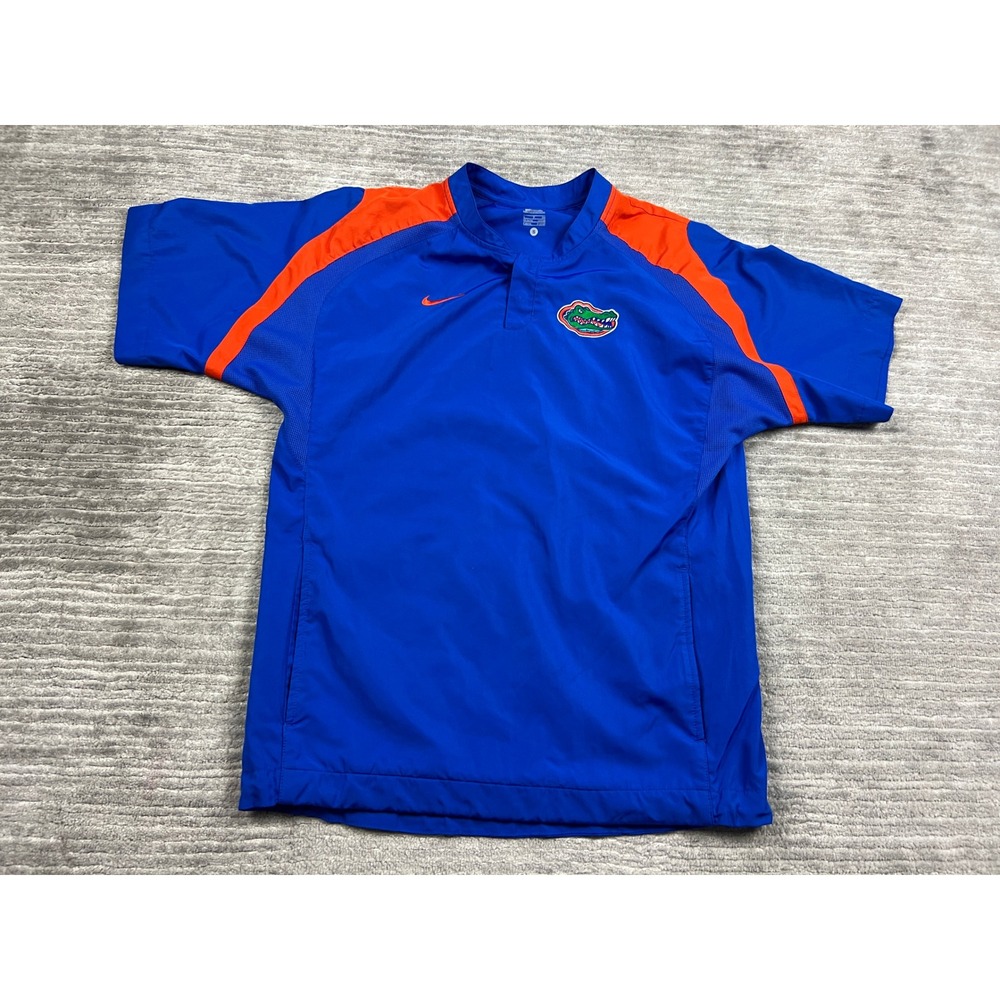 Nike Windshirt Mens Small Blue Florida Gators Short Sleeve Pullover 389365-493